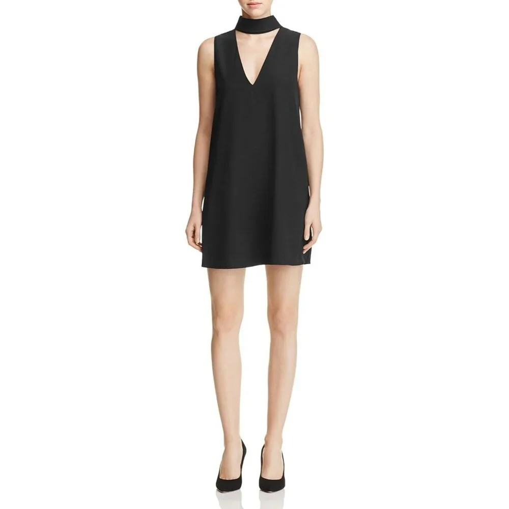 Yumi Kim $178 Women's Edie Collared Cutout Shift Dress - Black NEW WITH TAGS